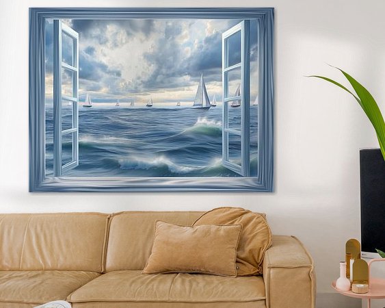 Voorbeeld van het werk in een kamer
