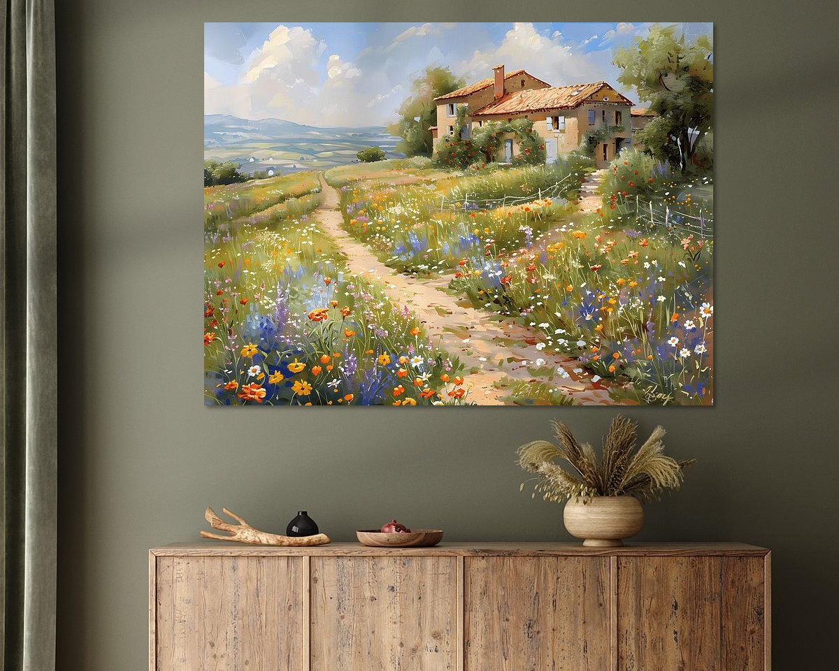 Voorbeeld van het werk in een kamer