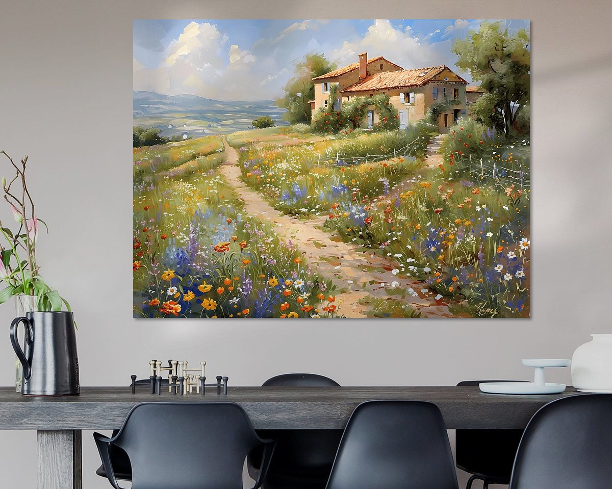 Voorbeeld van het werk in een kamer