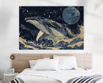 Walvis - Kosmische sprong van Poster Art Shop