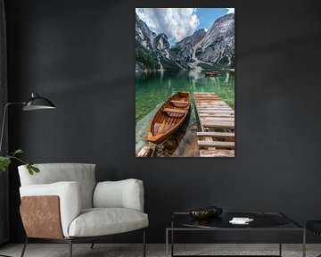 Lac de montagne dans les Dolomites sur Poster Art Shop