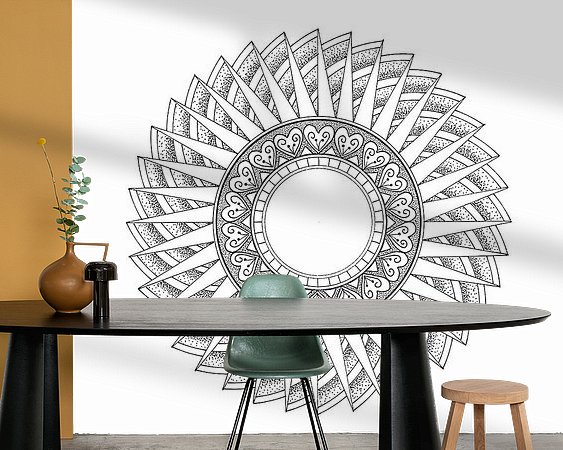 Voorbeeld van het werk in een kamer