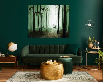 Ochtendmist in het bos