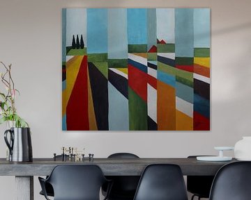 Abstract Hollands bollenveld