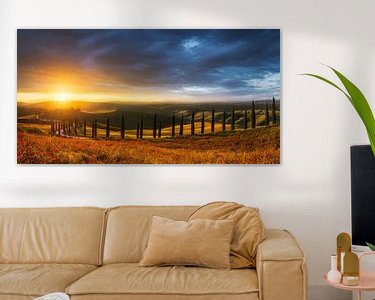 Voorbeeld van het werk in een kamer