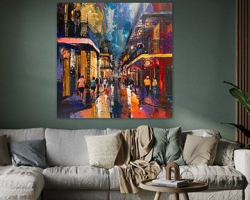 Bourbon Street new orleans abstract