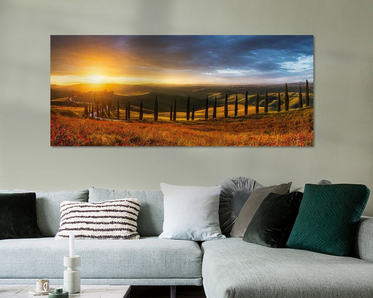 Voorbeeld van het werk in een kamer
