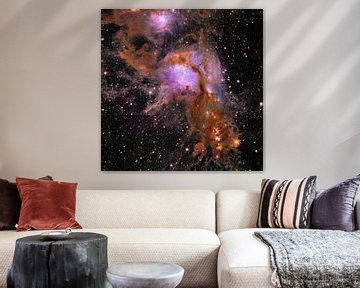 Messier 78, een stervorming in een interstellaire stofwolk van NASA and Space