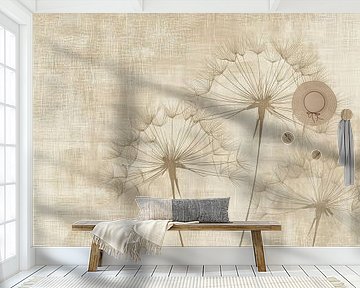 Beige Flower painting by Modern Collection