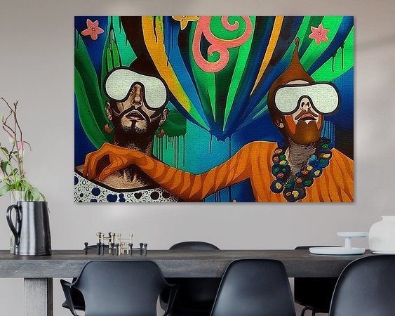 Voorbeeld van het werk in een kamer