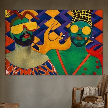 Popart portraits-sun worshippers