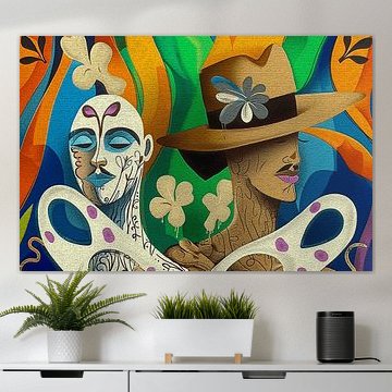 Popart Porträts-Kopfbedeckung