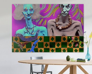 Pop art-paradise birds of paradise by Ton Kuijpers