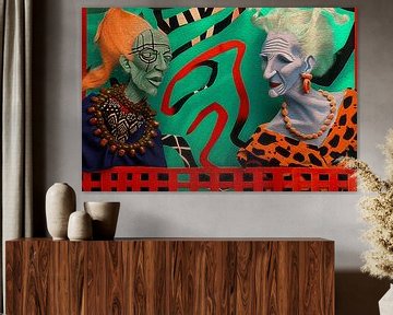 Pop art-paradise birds of paradise by Ton Kuijpers