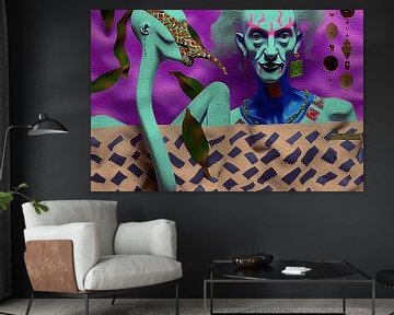 Pop art-paradise birds of paradise by Ton Kuijpers