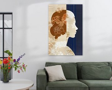 Elegance and Contrast: Flowers in Silhouette by Color Square