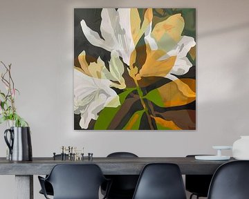 Abstract Flowers: A Dance of Colours and Shapes