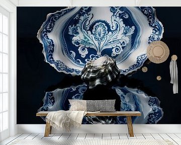 Oyster in Delftware by Thea