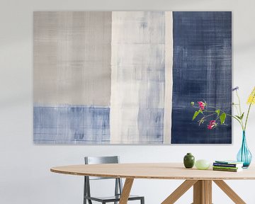 Modern abstract in verschillende blauwtinten van Studio Allee