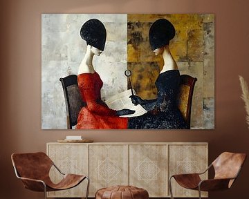 Twee dames in de leeskring van Heike Hultsch