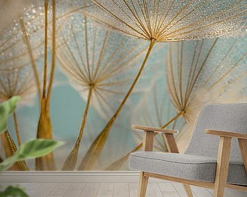 Ein goldgelber Morgenstern (Tragopogon) im Licht von Marjolijn van den Berg