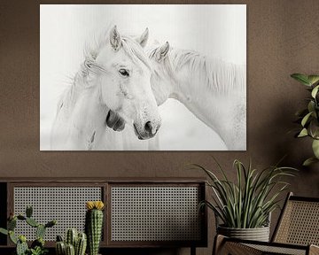 Two Affectionate Mares in a Serene Moment by Karina Brouwer