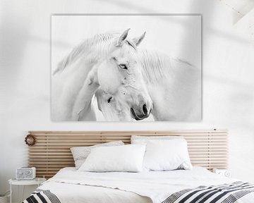 Two Affectionate Horses in a Tender, Quiet Embrace by Karina Brouwer