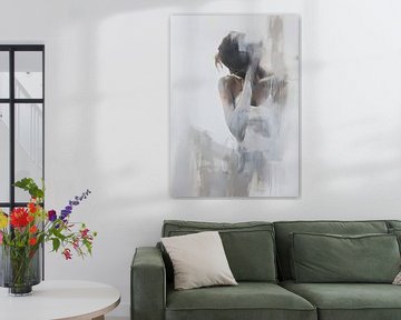 Vrouwen schilderij | Cloaked Emotion van Blikvanger Schilderijen