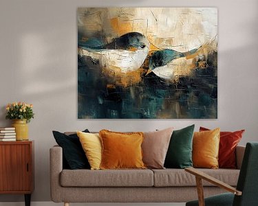 Voorbeeld van het werk in een kamer