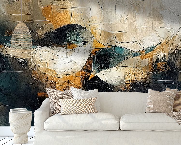 Voorbeeld van het werk in een kamer