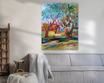 Niederländische Bäume Wald von Simon Borst