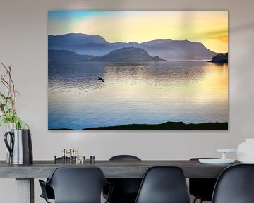 Fjord en Norvège au coucher du soleil sur Martin Köbsch