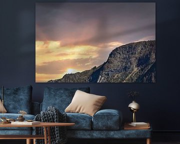 Fjord en Norvège au coucher du soleil sur Martin Köbsch