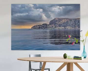 Fjord en Norvège, ciel nuageux sur Martin Köbsch