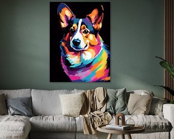 Welsh Corgi Pop Art van MIROKKU