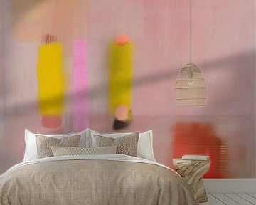 Modern abstract in neon and pastel colours