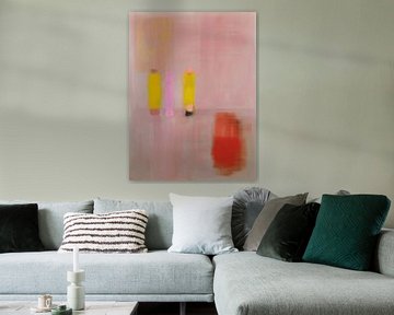 Modern abstract in neon en pastelkleuren van Studio Allee