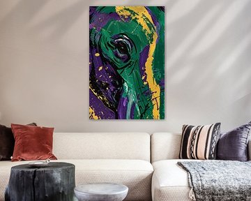 Kleurrijke abstracte kunst met penseelstreken