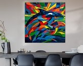 Voorbeeld van het werk in een kamer
