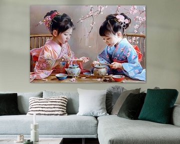 Japanese children playing by Egon Zitter