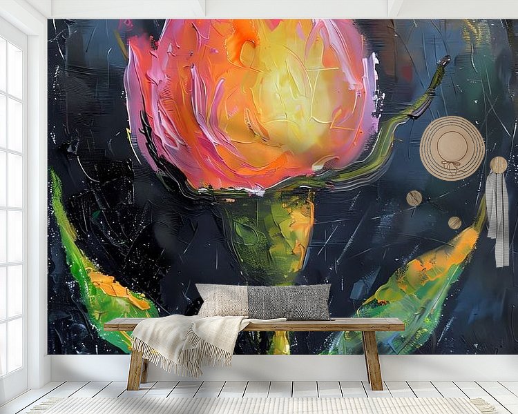 Voorbeeld van het werk in een kamer