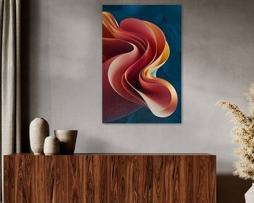 Kleurrijke abstracte digitale kunst met lagen