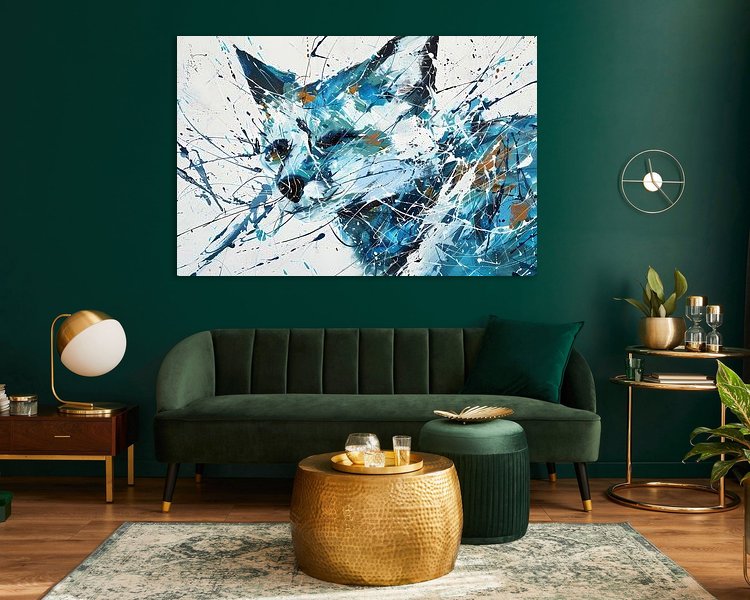 Voorbeeld van het werk in een kamer