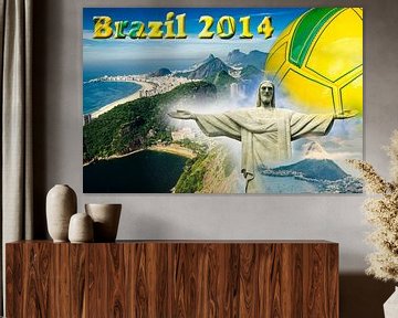 Collage wereldkampioenschap voetbal Brazilië 2014 van Dieter Walther