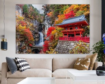 Japanse tuin met waterval en huis van Egon Zitter