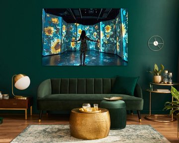 zonnebloemen interieur van Gogh van Egon Zitter