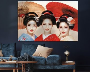 Japanese Geisha's by Egon Zitter