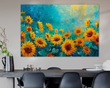 Sunflowers painting by Egon Zitter