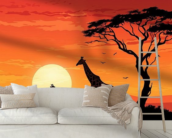 Voorbeeld van het werk in een kamer