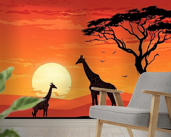 Voorbeeld van het werk in een kamer